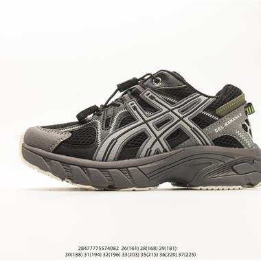 Asics 飛織鏤空網面鬼一腳蹬童鞋