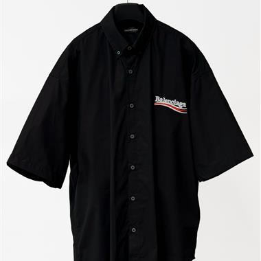 Balenciaga   2026夏季新款短袖襯衫   尺寸偏大