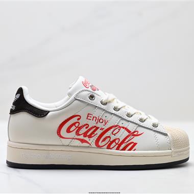 Adidas Coca Cola X SUPERSTAR II三葉草 Originals Superstar貝殼頭系列低幫經典百搭休閒運動板鞋