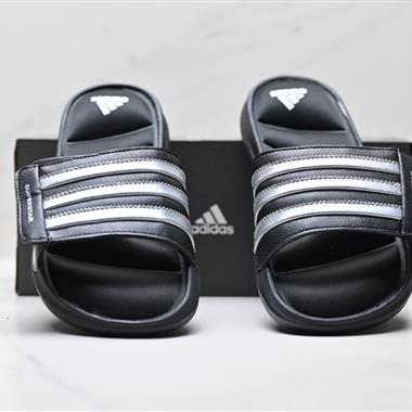 Adidas 夏季一字拖外穿防滑防臭軟底涼拖韓版個性潮流沙灘鞋