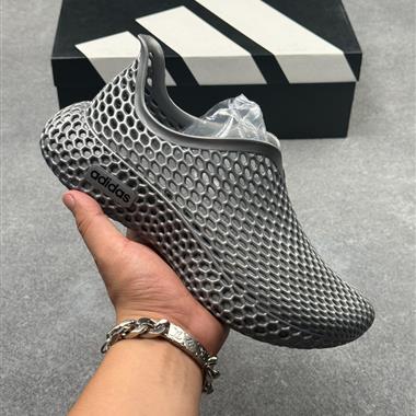 Adidas THREE DRIP 13D一體式蜂巢蜂窩鏤空回彈運動恢復速幹防滑 生活休閒鞋