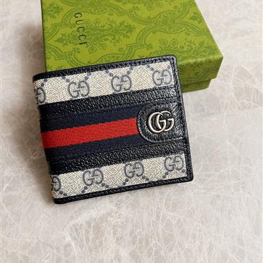 GUCCI   2026新款時尚皮夾錢包 尺寸：11*10CM