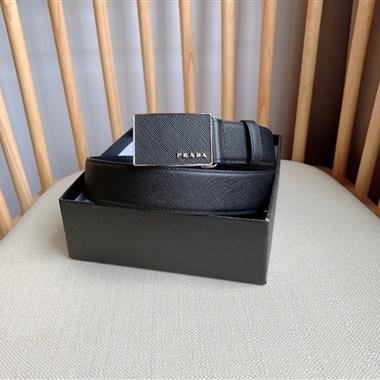 PRADA   2026新款時尚皮帶   3.5CM