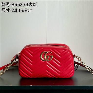 GUCCI   2026新款女生時尚包包   尺寸：24*15*8CM